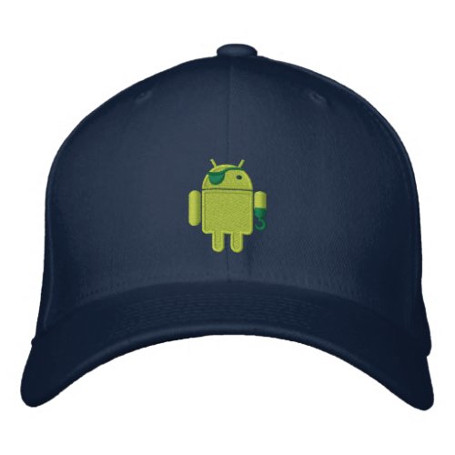Android Robot Pirate Embroidery Embroidered Baseball Hat