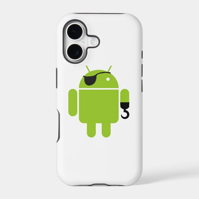 Android Robot Pirate Graphic Iphone Case (Back)