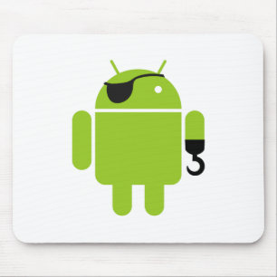Android Robot Pirate Graphic Mouse Pad
