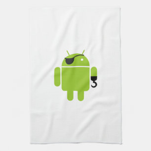 Android Robot Pirate Style Towel