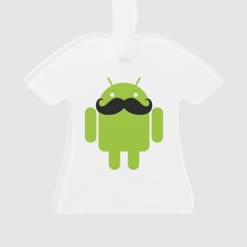 Android Robot Whimsical Mustache Style Ornament