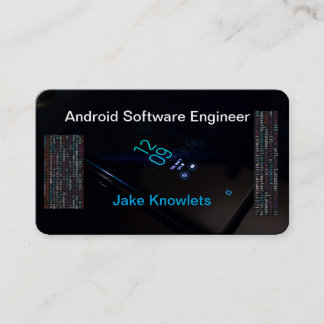 Android Software Engineer Premium Black Business Card