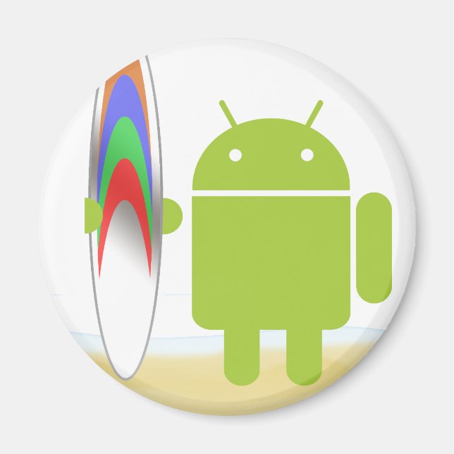 Android Surfer Magnet (Front)