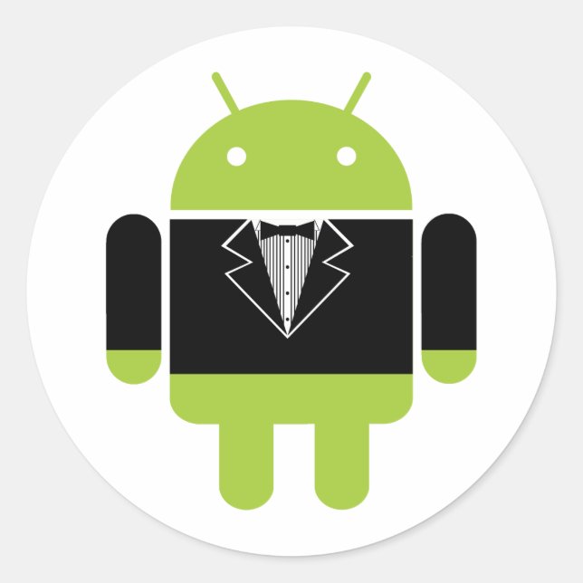 Android Tux Classic Round Sticker (Front)