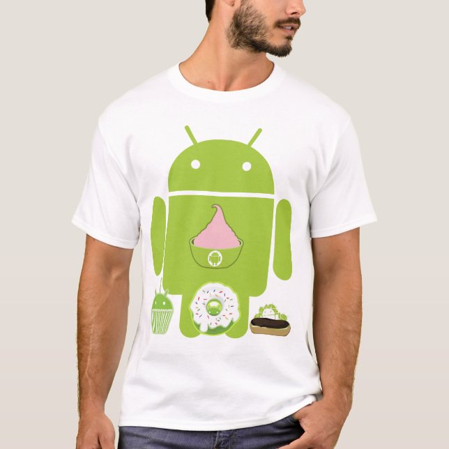 Android Versions T-Shirt (Front)