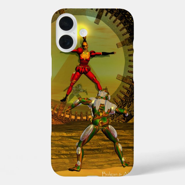 ANDROID XENIA MEETS CYBORG TITAN Sci-Fi Case-Mate iPhone Case (Back)