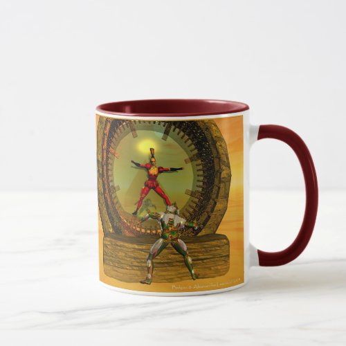 ANDROID XENIA MEETS CYBORG TITAN Science Fiction Mug