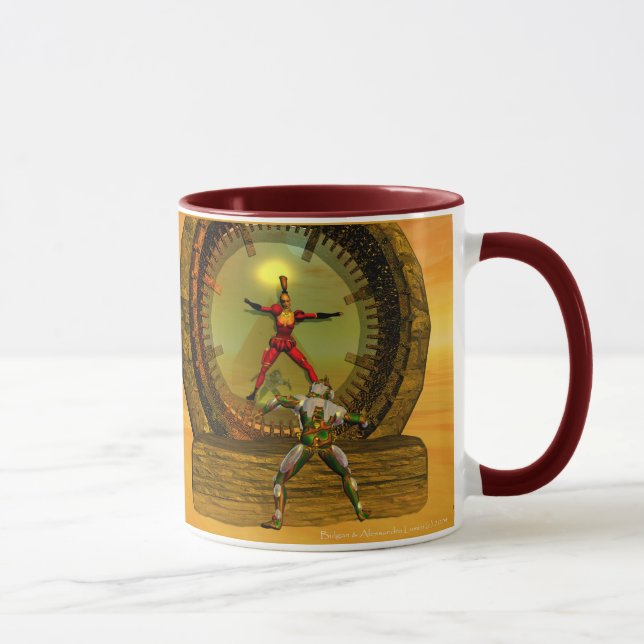ANDROID XENIA MEETS CYBORG TITAN Science Fiction Mug (Right)