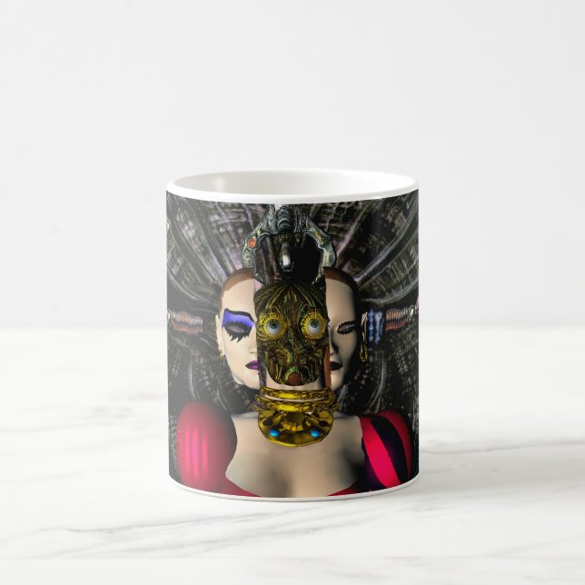 ANDROID XENIA SPACESHIP PILOT,Science Fiction Coffee Mug (Center)