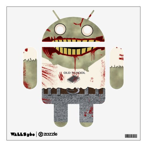 Android Zombie Wall Sticker - It's Android, he's a zombie!