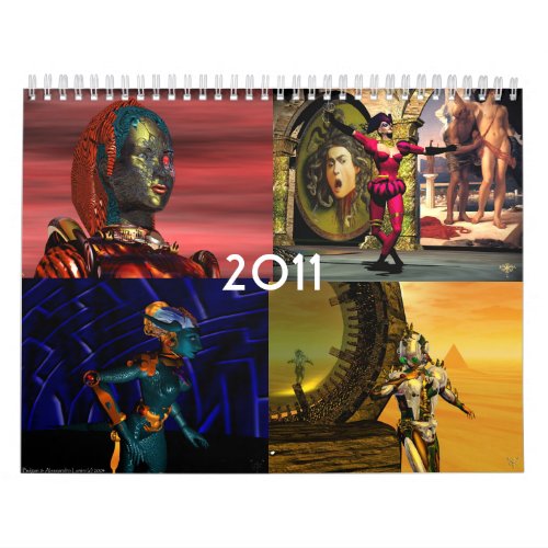 ANDROIDS CYBORGS FROM HYPERION WORLD 2017 Sci_Fi Calendar