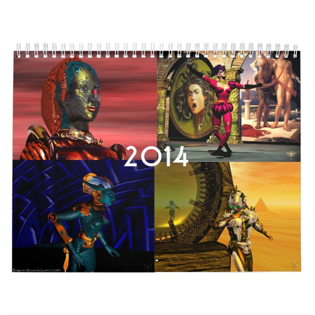 ANDROIDS ,CYBORGS FROM HYPERION WORLD 2017 Sci-Fi Calendar (Cover)