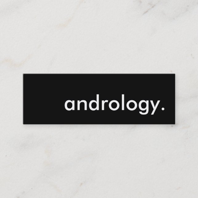 andrology. mini business card (Front)