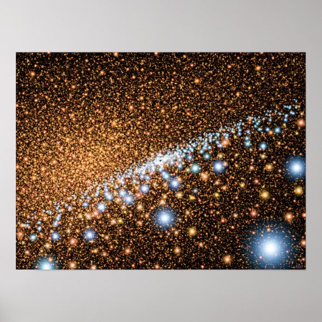 Andromeda Black Hole Blue Stars - Artist Concept Poster (Front)