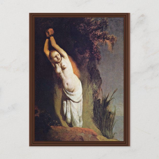 Andromeda. By Rembrandt Van Rijn  (Best Quality) Postcard (Front)