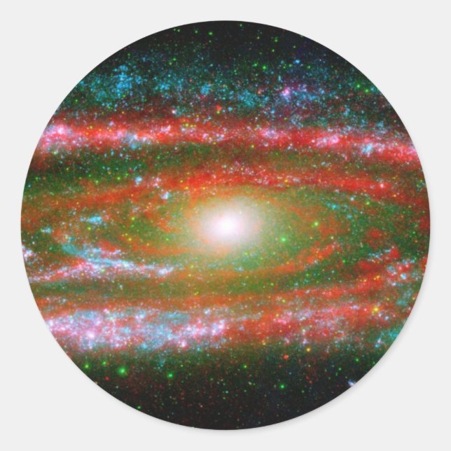 Andromeda Galaxy Classic Round Sticker (Front)