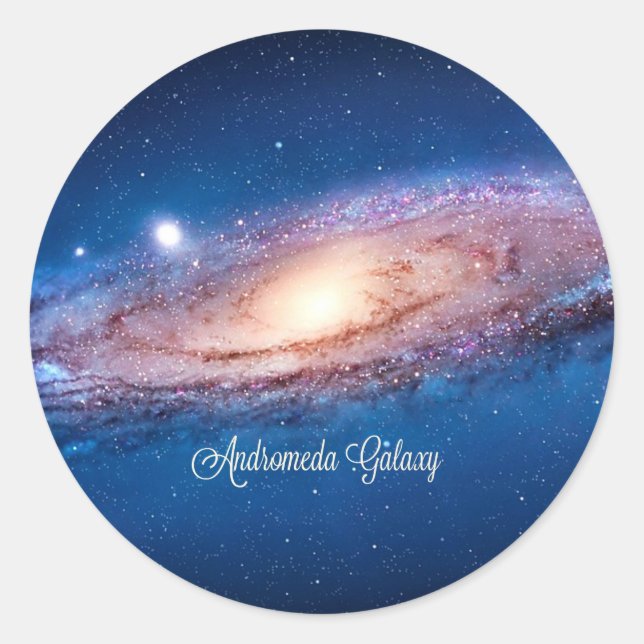 Andromeda Galaxy Classic Round Sticker (Front)