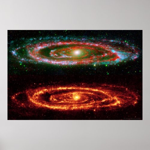 Andromeda Galaxy in Red_UV 36x24 36x24 Poster
