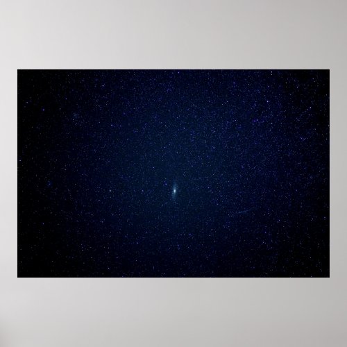 Andromeda Galaxy Midnight Blue Starry Night ZGOS Poster