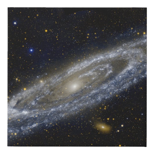 Andromeda galaxy milky way cosmos universe faux canvas print (Front)