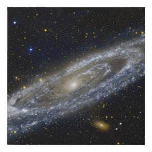 Andromeda galaxy milky way cosmos universe faux canvas print
