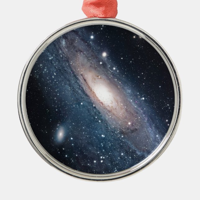 andromeda galaxy milky way cosmos universe metal ornament (Front)