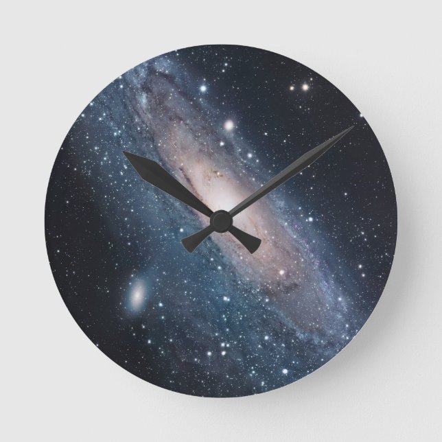andromeda galaxy milky way cosmos universe round clock (Front)