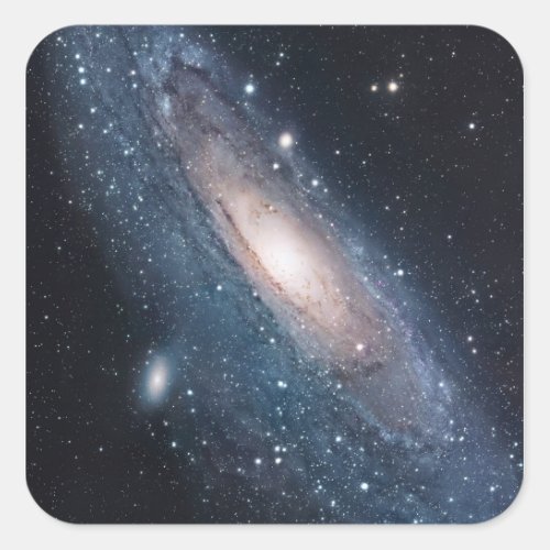 andromeda galaxy milky way cosmos universe square sticker