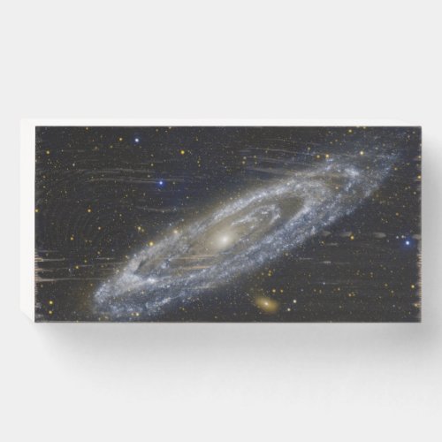 Andromeda galaxy milky way cosmos universe wooden box sign