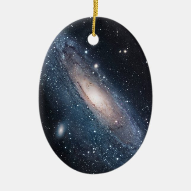 Andromeda Galaxy Milky Way Stars Universe Ceramic Ornament (Front)