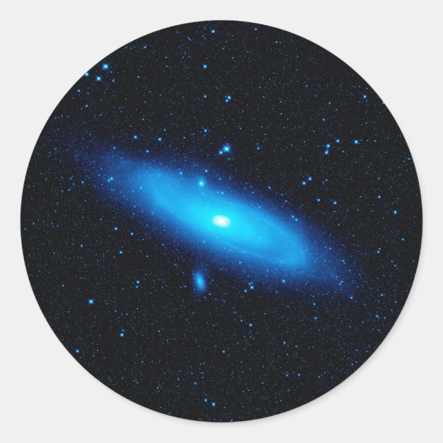 Andromeda galaxy space science astronomy universe  classic round sticker (Front)