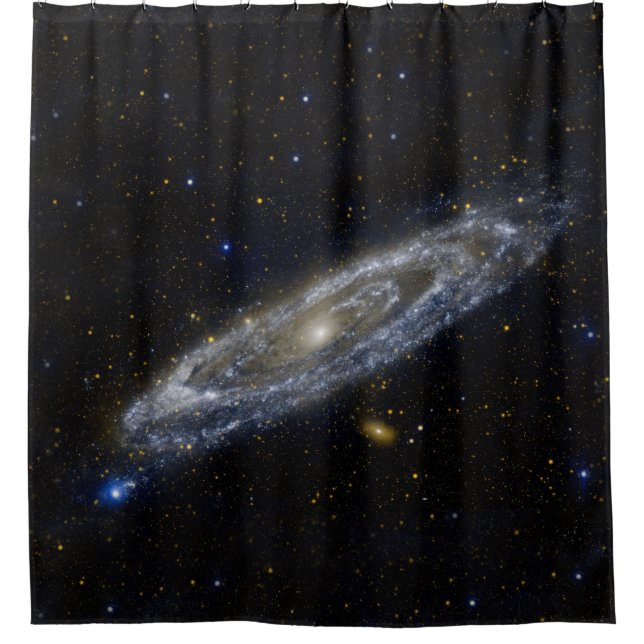 Andromeda Galaxy Starry Sky Shower Curtain (Front)