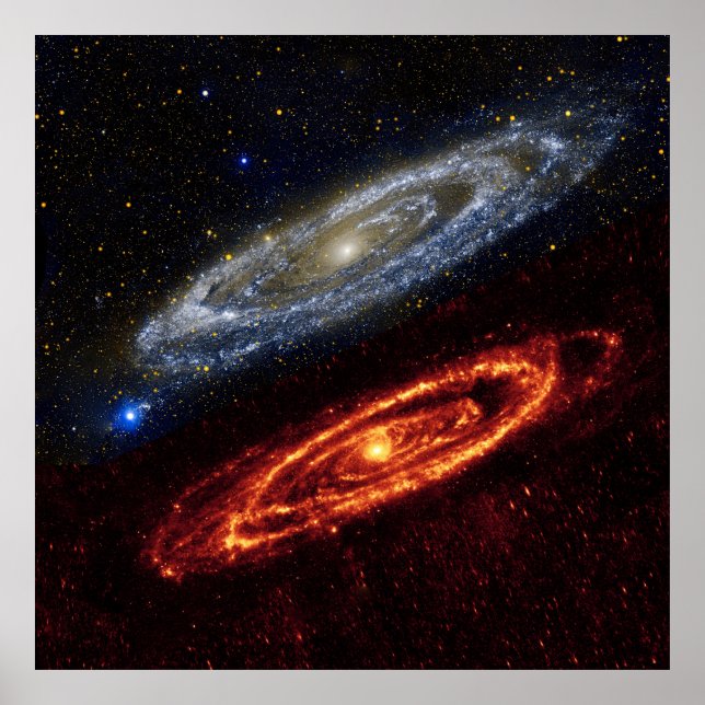 Andromeda Galaxy Ultraviolet and Infrared, ZGOS Poster (Front)