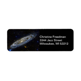 Andromeda Galaxy Ultraviolet View, ZGOS Address Label