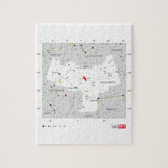 Andromeda Star System Constellation Chart Jigsaw Puzzle
