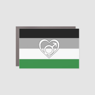 Androphilia Pride Flag and Symbol Car Magnet