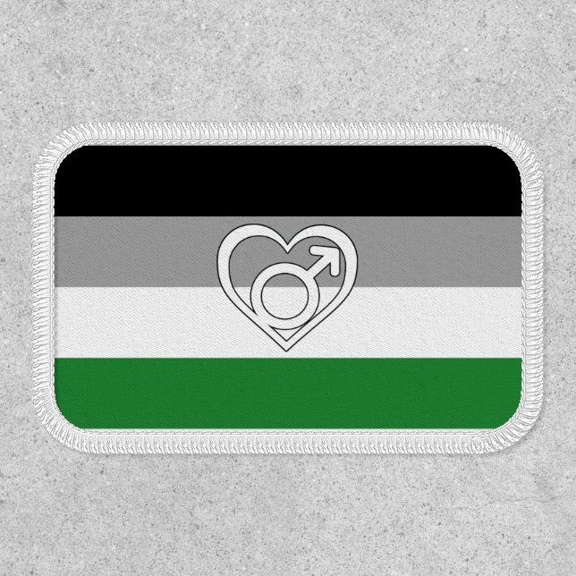 Androphilia Pride Flag and Symbol Patch (Front)