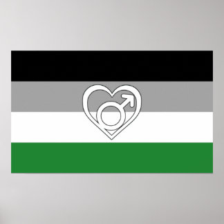 Androphilia Pride Flag and Symbol Poster