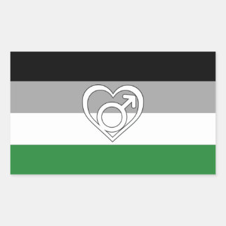 Androphilia Pride Flag and Symbol Rectangular Sticker
