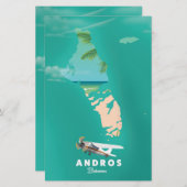 Andros Bahamas Vacation map. (Front/Back)