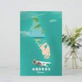 Andros Bahamas Vacation map. (Standing Front)