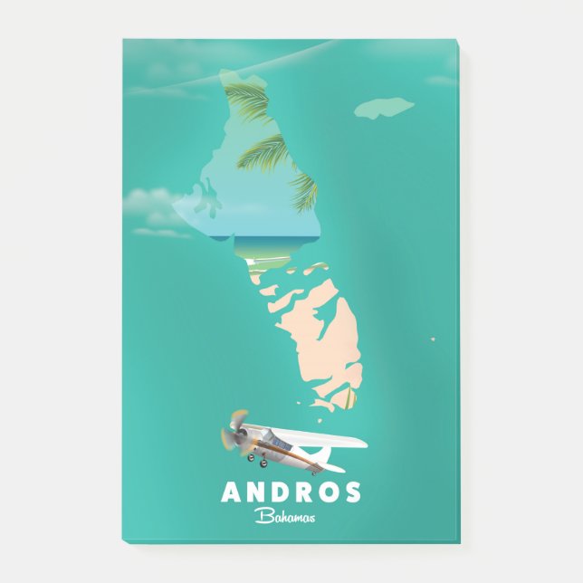Andros Bahamas Vacation map. Post-it Notes (Front)