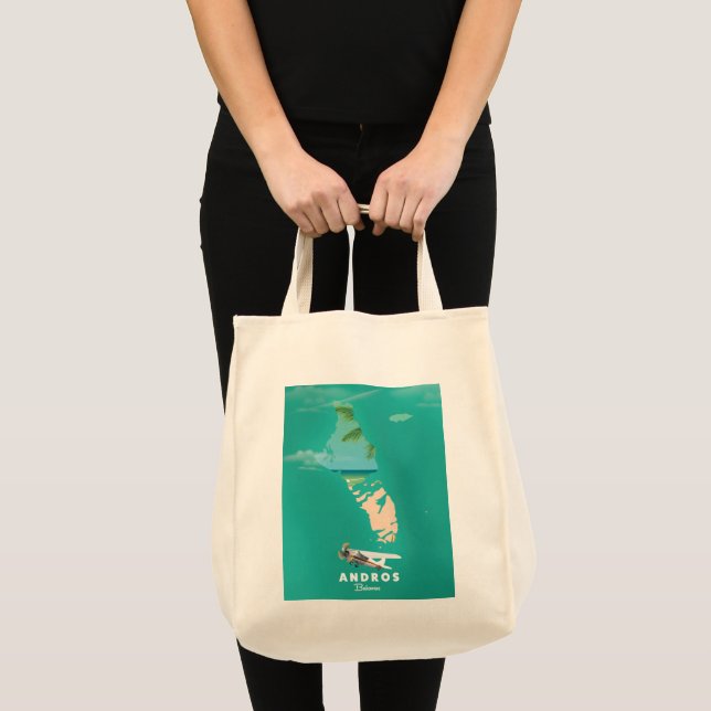 Andros Bahamas Vacation map. Tote Bag (Front (Product))
