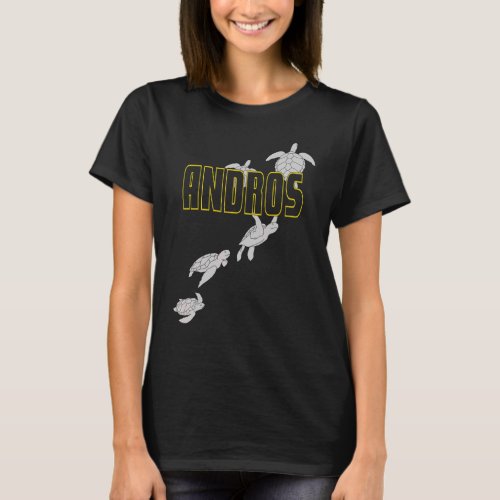 Andros Sea Turtles Scuba Diving With Turtles T_Shirt