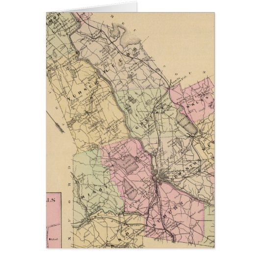 Androscoggin County, Maine Map Cards (Front)