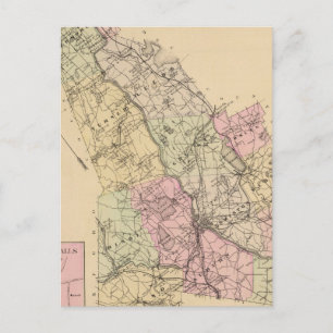 Androscoggin County, Maine Map Postcard