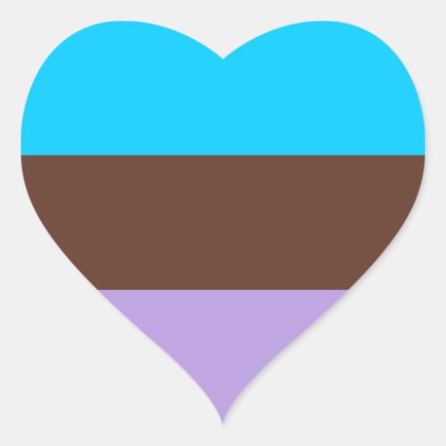 Androsexual Pride Flag Heart Sticker