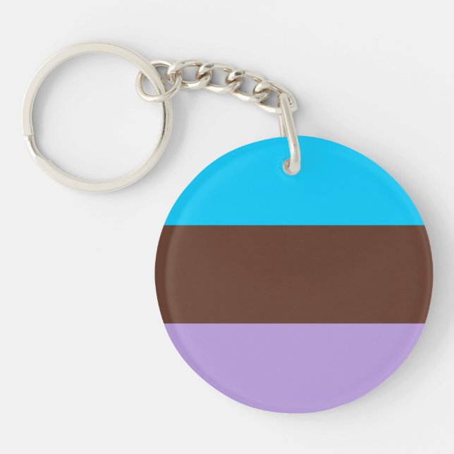 Androsexual Pride Flag Keychain (Front)