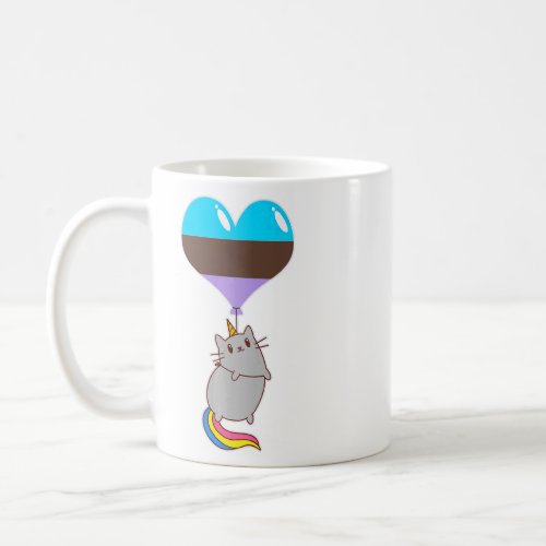 Androsexual Unicorn Cat  Genderfluid Sexuality  Coffee Mug