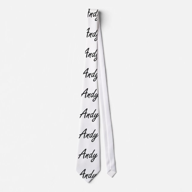 Andy Artistic Name Design Tie (Front)